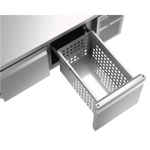 Mesa Refrigerada Positiva 2 Puertas GN 1/1 con Soubassement