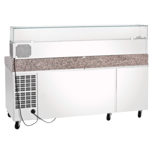 Mueble para Pizza Refrigerado con 2 Puertas y 7 Cajones