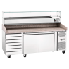 Mueble para Pizza Refrigerado con 2 Puertas y 7 Cajones