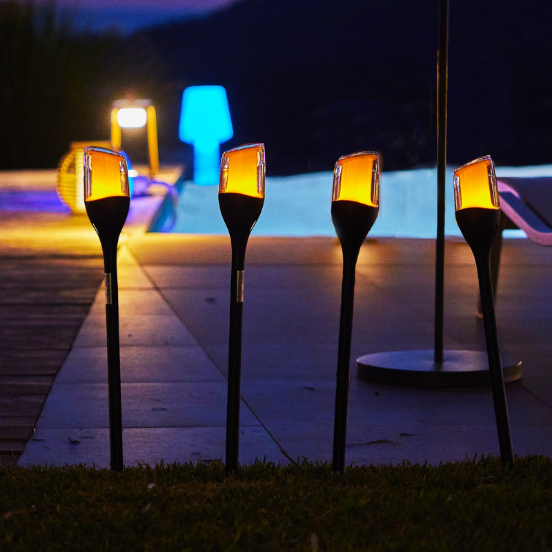 Farely Solar Torch - Set of 4 - Lumisky Farely Solar Torch - Set of 4 - Lumisky