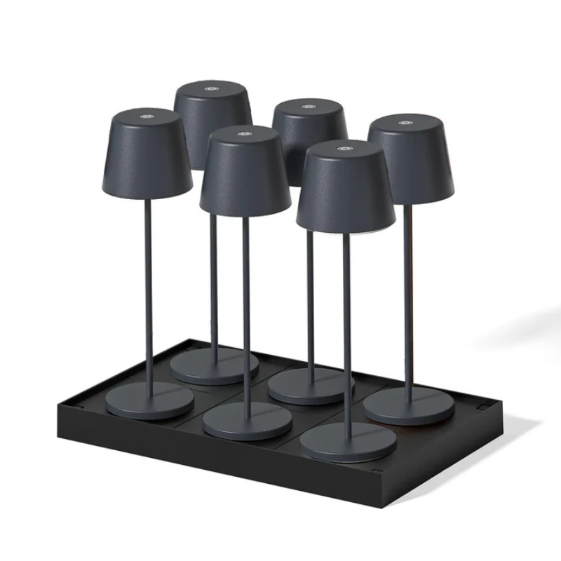 Lámpara de Mesa Táctil LED Kelly Rock con Bandeja de Carga - Lote de 6 - Lumisky