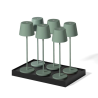 Lámpara de Mesa Táctil LED Kelly Olive con Bandeja de Carga - Lote de 6 - Lumisky