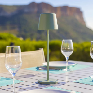 Lámpara de Mesa Táctil LED Kelly Olive con Bandeja de Carga - Lote de 6 - Lumisky