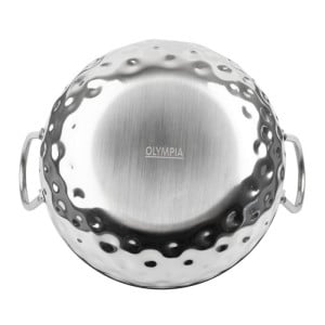 Plat Kadai Martelé en Inox Table Presentation 150 mm - Gastronoble