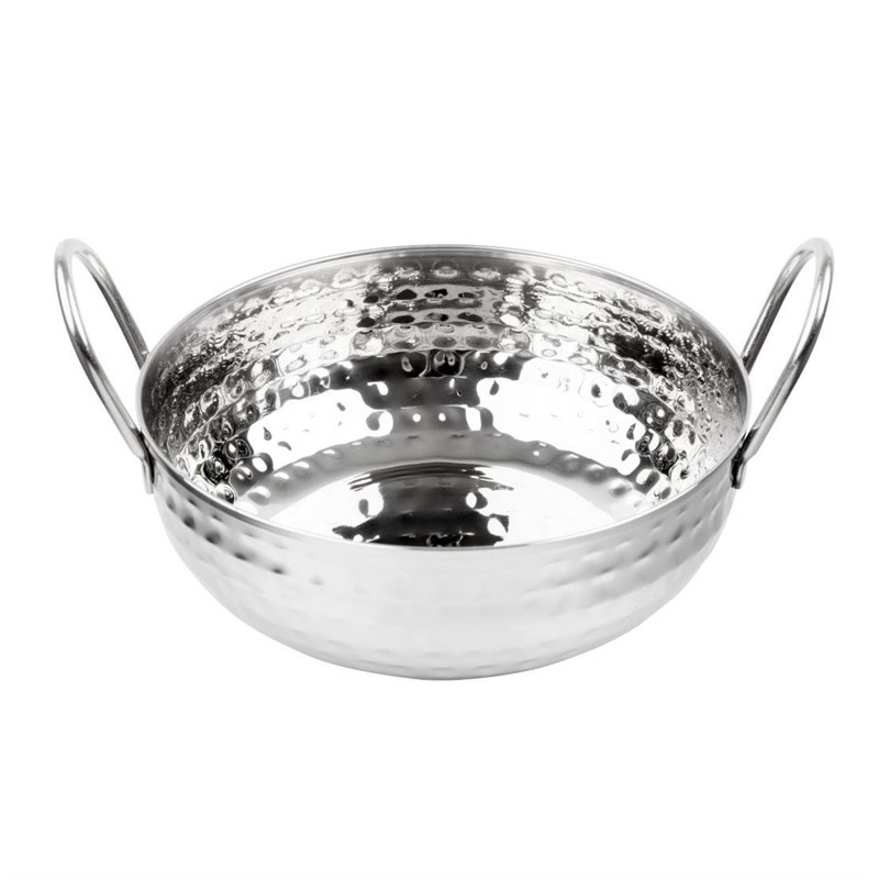 Plat Kadai Martillado en Inox Presentación de Mesa 170 mm - Gastronoble Plat Kadai Martillado en Inox Presentación de Mesa 170 mm - Gastronoble