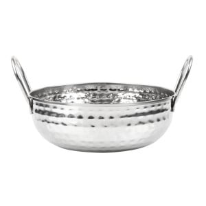 Plat Kadai Martelé en Inox Table Presentation 200 mm - Gastronoble
