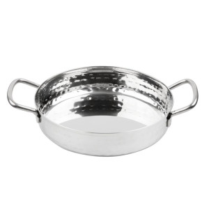 Hammered Stainless Steel Dish Table Presentation 125mm - Gastronoble