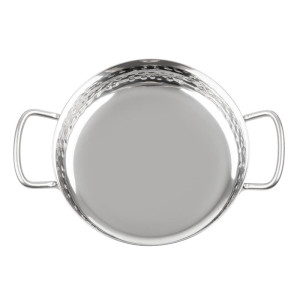 Hammered Stainless Steel Dish Table Presentation 125mm - Gastronoble