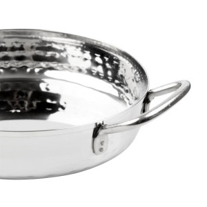 Hammered Stainless Steel Dish Table Presentation 125mm - Gastronoble