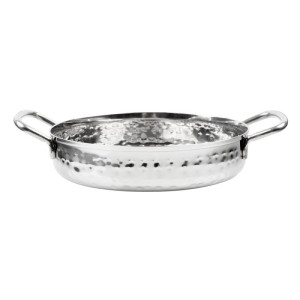 Hammered Stainless Steel Dish Table Presentation 150mm - Gastronoble