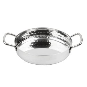 Plat en Inox Martelé Table Presentation 150mm - Gastronoble