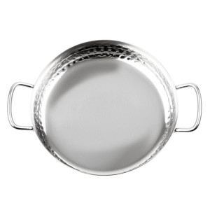 Hammered Stainless Steel Dish Table Presentation 180mm - Gastronoble