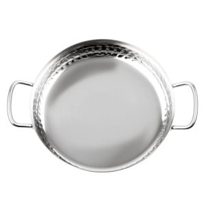 Plat en Inox Martelé Table Presentation 180mm - Gastronoble