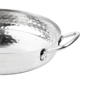 Plat en Inox Martelé Table Presentation 180mm - Gastronoble