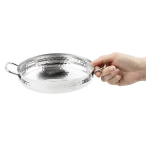 Plat en Inox Martelé Table Presentation 180mm - Gastronoble