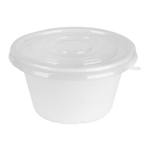 Tapas PET Fiesta Reciclables para Tazones de 400/500 ml - Lote de 50 - Gastronoble