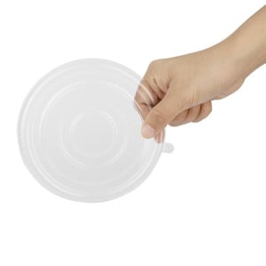 Tapas PET Fiesta Reciclables para Tazones de 400/500 ml - Lote de 50 - Gastronoble