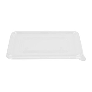 Tapas PET Fiesta Reciclables para Bandejas de Bagazo - Lote de 100 - Gastronoble