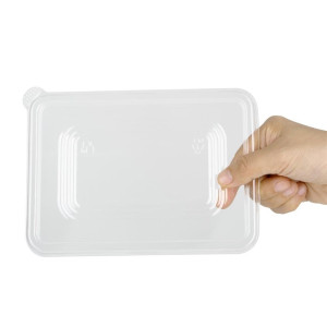 Tapas PET Fiesta Reciclables para Bandejas de Bagazo - Lote de 100 - Gastronoble