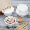 Tapas de Bagazo Fiesta Compostable para Tazones de 750/900 ml - Lote de 50 - Gastronoble