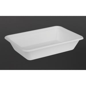 Barquetas Alimentarias de Bagazo Fiesta Compostable 500ml - Lote de 100 - Gastronoble