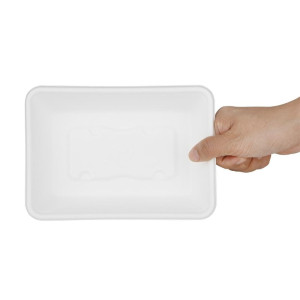 Compostable Bagasse Food Trays Fiesta 500ml - Pack of 100 - Gastronoble