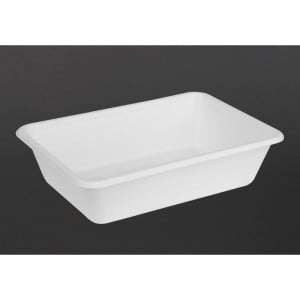 Barquetas Alimentarias de Bagazo Compostable 650ml - Lote de 100 - Gastronoble