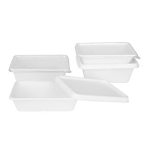 Barquetas Alimentarias de Bagazo Compostable 650ml - Lote de 100 - Gastronoble