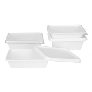 Envases Alimentarios de Bagazo Compostable 1000ml - Lote de 100 - Fiesta Green