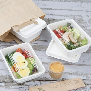 Compostable Bagasse Food Trays 1000ml - Pack of 100 - Fiesta Green