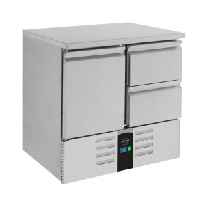 Mesa Refrigerada Positiva con 1 Puerta y 2 Cajones - 257 L - CombiSteel