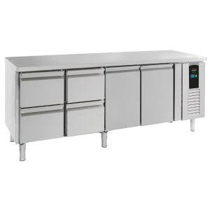 Mesa Refrigerada Positiva de 2 Puertas y 4 Cajones Energy Line - 393 L
