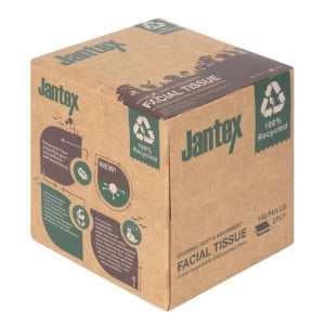 Cubo de Pañuelos Reciclados 100 Hojas - Lote de 36 - Jantex