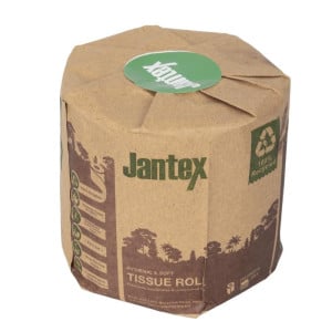 Rollo de Papel Higiénico Reciclado 3 Capas 260 Hojas - Lote de 36 - Jantex