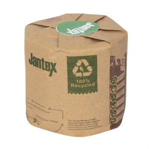Rollo de Papel Higiénico Reciclado 3 Capas 260 Hojas - Lote de 36 - Jantex