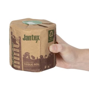 Rollo de Papel Higiénico Reciclado 3 Capas 260 Hojas - Lote de 36 - Jantex