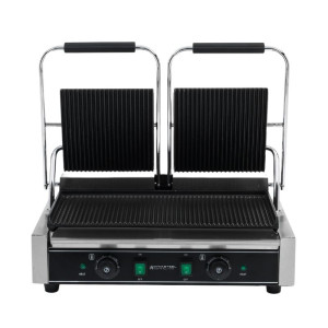 Grill Panini Doble - Placas Ranuradas - Dynasteel