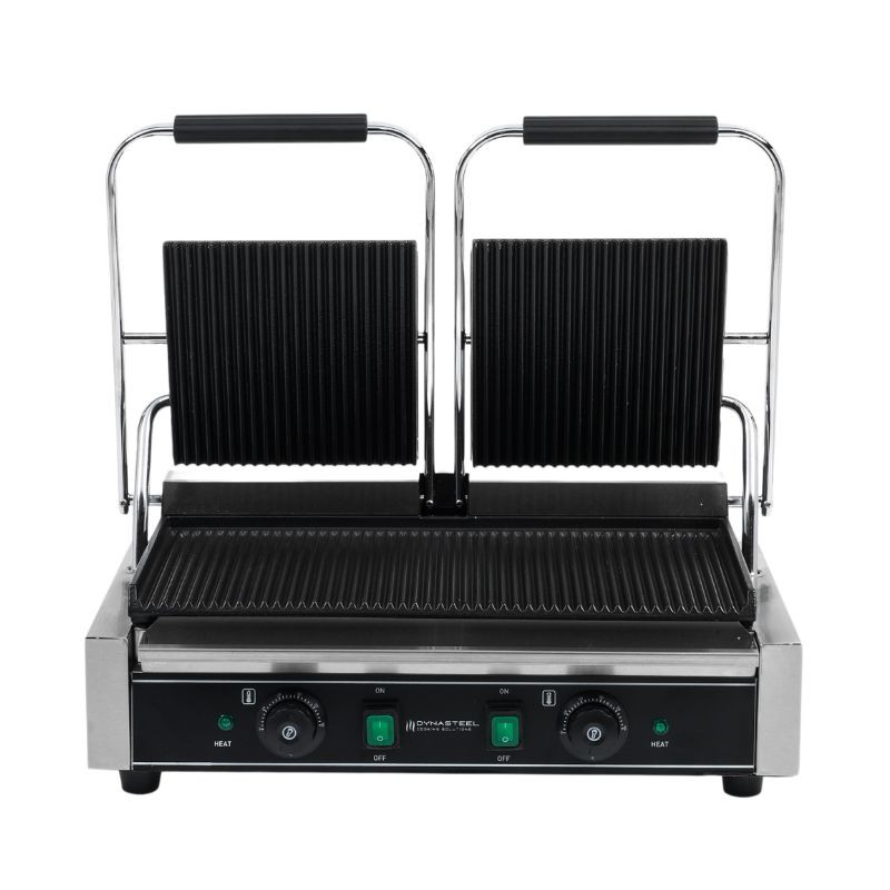 Grill Panini Doble - Placas Ranuradas - Dynasteel