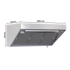 Campana Snack 700 con Led y Sin Motor de Dynasteel - Longitud 2000