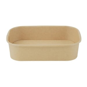 Bandejas Alimentarias Rectangulares Reciclables 600 ml - Lote de 300 - Fiesta Green