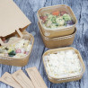 Barquetas Cuadradas Reciclables 1000 ml - Lote de 300 - Fiesta Green