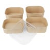 Barquetas Cuadradas Reciclables 1400 ml - Lote de 300 - Fiesta Green