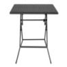 Table Pliante Carrée Noire - 62 x 62 cm - Bolero