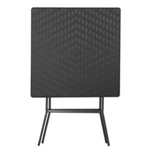Mesa Plegable Cuadrada Negra - 62 x 62 cm - Bolero