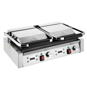 Grill Panini Doble - Placas Lisas y Estriadas - Buffalo