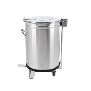 Cubo de Basura de Acero Inoxidable con Pedal - 100 L - Dynasteel