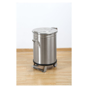 Cubo de Basura de Acero Inoxidable con Pedal - 100 L - Dynasteel