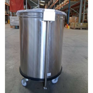 Cubo de Basura de Acero Inoxidable con Pedal - 100 L - Dynasteel
