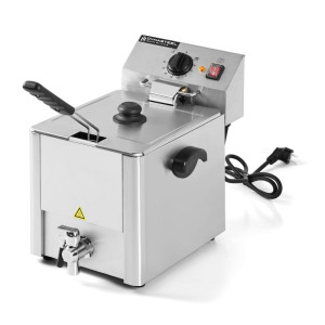 Friteuse Professionnelle 8 L avec Vidange - Dynasteel