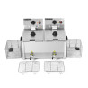 Freidora Profesional 2 x 8 L con Drenaje - Dynasteel